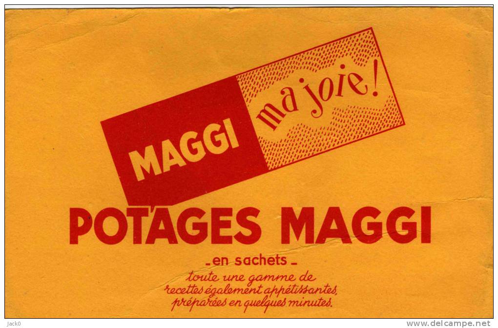 Buvard  Alimentaire  MAGGI  Potages  MAGGI  En  Sachets - Colecciones & Series