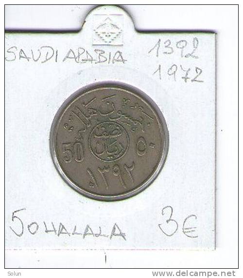 SAUDI ARABIA 1392/1972    50   HALALA COIN - Arabie Saoudite