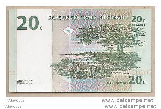 Congo - Banconota Non Circolata Da 20 Centesimi - 1997 - - Democratische Republiek Congo & Zaire