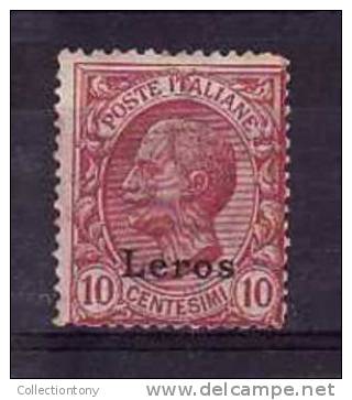 1912 - Colonia Italiana Egeo -Lero - Francobolli D'Italia  - N. 3 - TL - Val. Cat. 4.00€ - Ägäis (Lero)