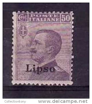 1912 - Colonia Italiana Egeo -Lipso - Francobolli D'Italia  - N. 7 - GI - Val. Cat. 5.00€ - Ägäis (Lipso)