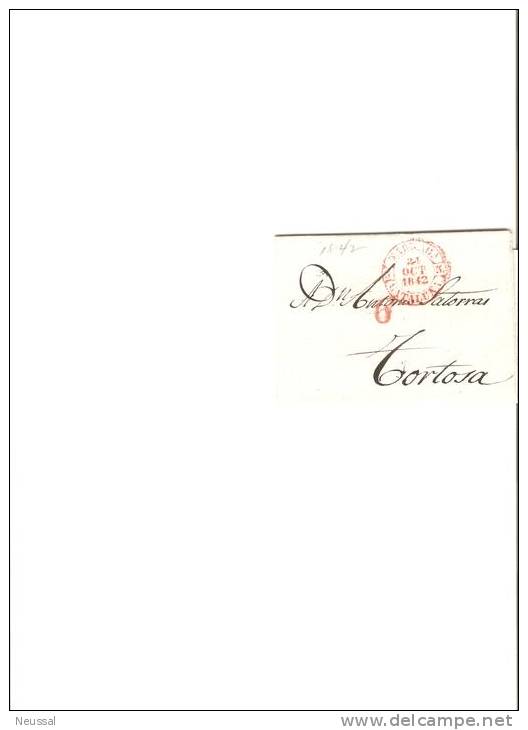 Carta Direccion Tortosa - ...-1850 Préphilatélie