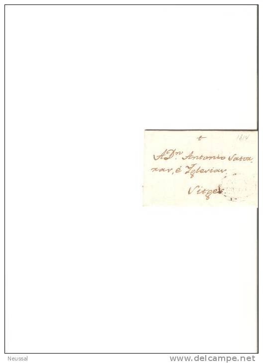 Carta  Direccion Sitges - ...-1850 Préphilatélie