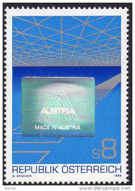 Hologramm Export Symbol 1988 Österreich 1936 Plus 8-Kleinbogen ** 24€ Technik Foglietti Bf Technic Sheetlet Of Austria - Holograms