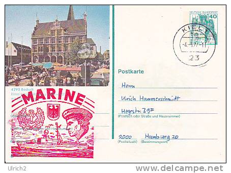 BRD Postkarte Mit Stempel "Zerstörer 4" (ex USS Claxton) - 1977 - Ships