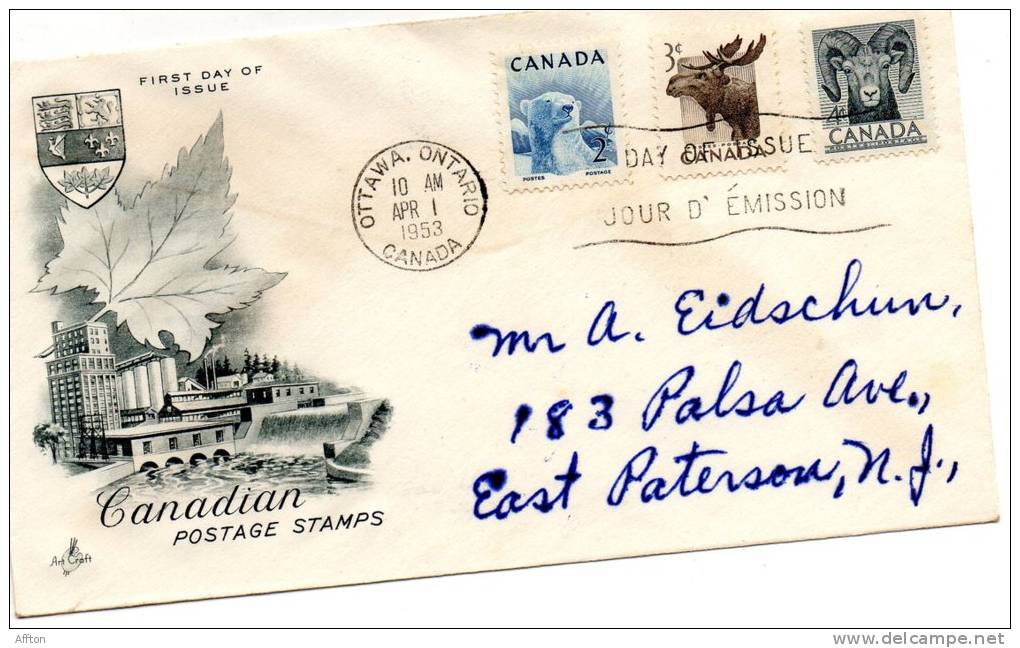 Canada 1953 FDC - 1952-1960