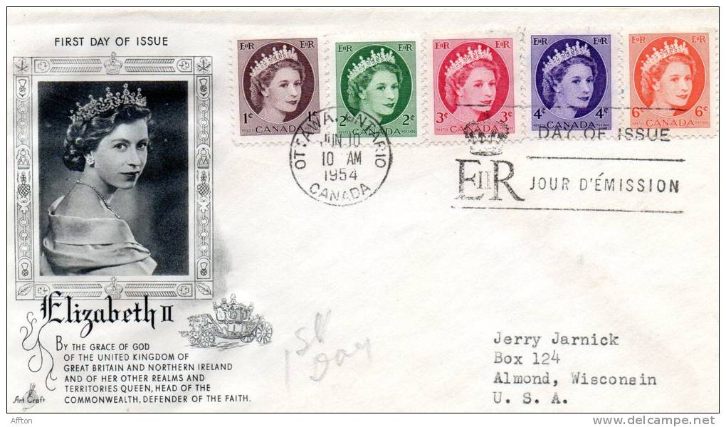 Canada 1954 FDC - 1952-1960