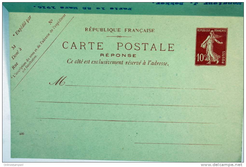 France Mars 1916 Paris A Bergen Op Zoom Pays Bas, Cachet Censuur Gepasseerd A Pays Bas - Cartoline Postali E Su Commissione Privata TSC (ante 1995)