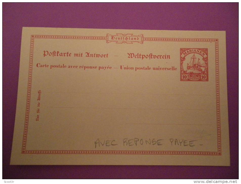 Postkarte P10 Mit Antwortkarte Ungebraucht / Card Postale / Post Card ( Siehe / See Scan ) - Mariannes