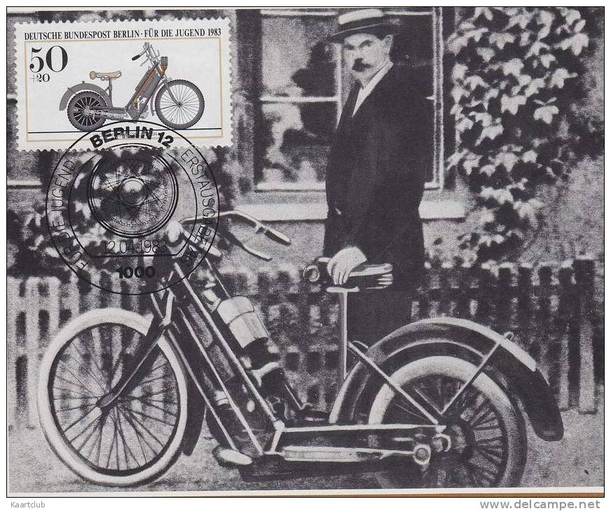 HILDEBRAND & WOLFMÜLLER (1894)  (FDC CARD 1983 - Berlin) - Motorcycle / Motorrad Deutschland - Motorfietsen