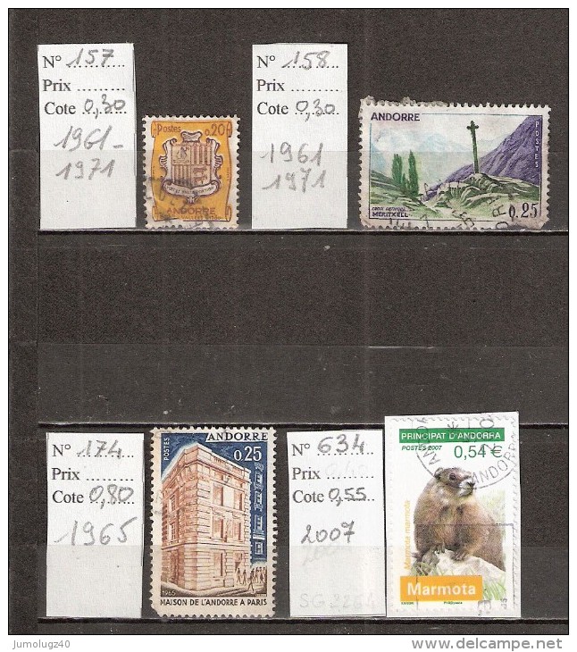 Timbre Andorre Lot 1. Oblitéré. - Other & Unclassified