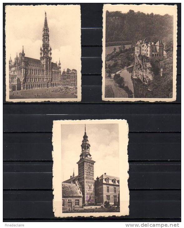 Chromodienst De Beukelaar - Brussel, Le Château De Walzin Et Postel - Lot De 3 Chromos ( 9 X 7 Cm Env.) - De Beukelaer