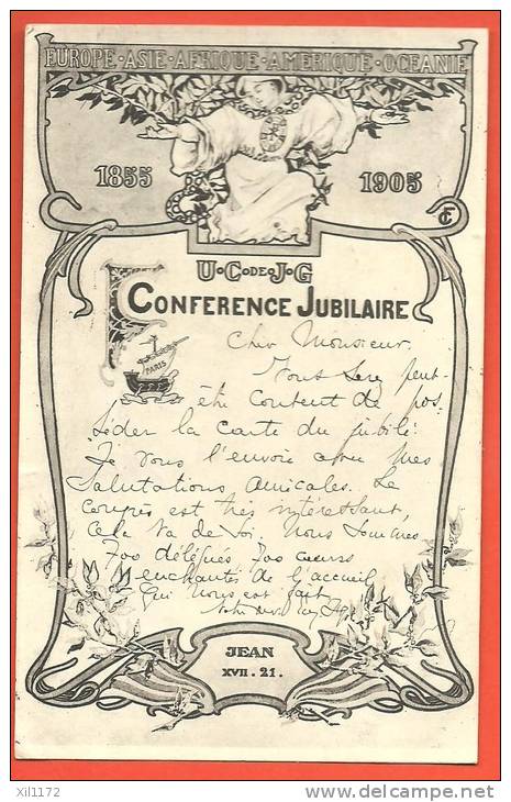 C1276 UCJG Conférence Jubilaire Paris 1855-1905 Europe Asie Afrique Amérique Océanie.Précurseur.Cach Et 1905 - Jésus