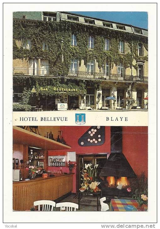 Cp, Commerce, Hôtel Bellevue - Blaye (33), Multi-Vues - Altri & Non Classificati