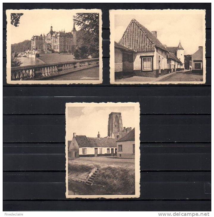 Chromodienst De Beukelaar - St Truiden, Lissewege Et Brasschaat - Lot De 3 Chromos ( 9 X 7 Cm Env.) - De Beukelaer