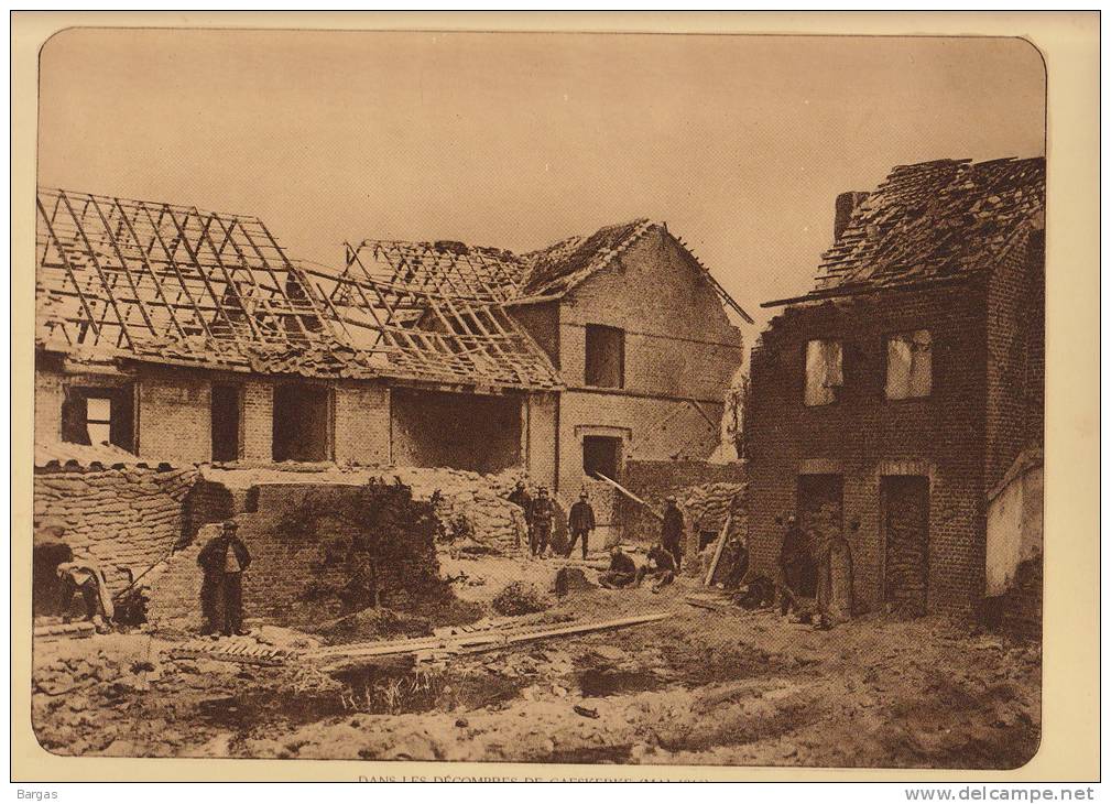 Planche Du Service Photographique Armée Belge Guerre 14-18 WW1 Ruine De Caeskerke - Sonstige & Ohne Zuordnung