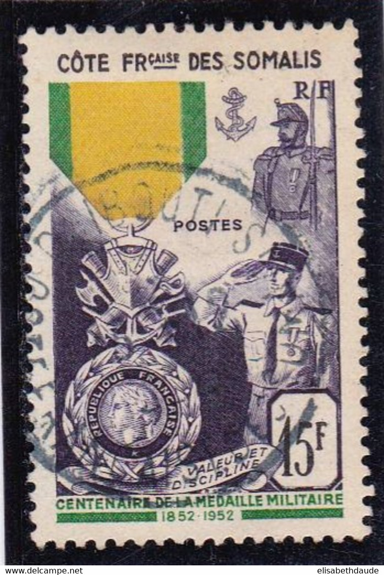 COTE DES SOMALIS - 1952 - YVERT N° 284 OBLITERE - COTE = 12 EUR. - Usati