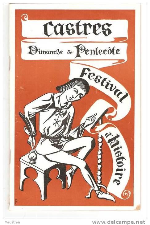 D 81 CASTRES Festival De L'Histoire . Pentecôte 1961 - Programmes