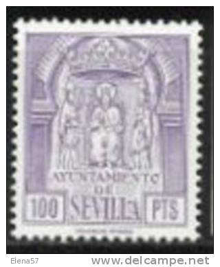 9086-100 PESETAS    SELLO FISCAL LOCAL MUNICIPAL  AYUNTAMIENTO DE SEVILLA NUEVO ** SPAIN REVENUE FISCAUX STEMPELMARKEN - Revenue Stamps