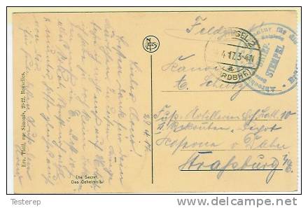BRUSSEL 2 Nordbhf 29.4.1917 + Briefstempel... Feldpost - Deutsche Armee