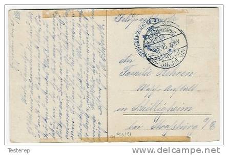 Zichtkaart Brussel Feldpostexp. 30.Inf.Div  21.8.15 + KONIGL.PREUSSISCHE FELD 30.  ABT - Deutsche Armee