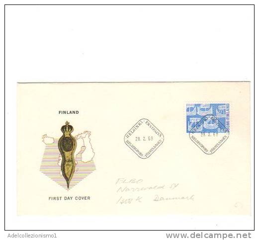 69658)lettera F.d.c. Finlandese Con Un Valore + Annullo - Gebruikt