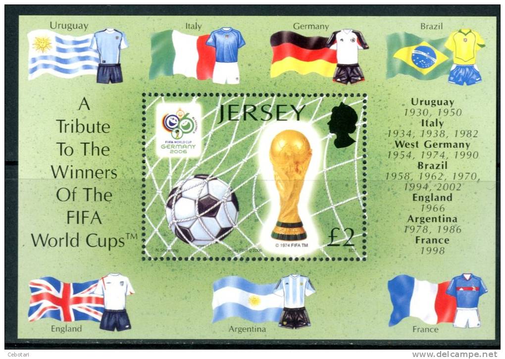 JERSEY 2006** - FIFA WORLD CUP  "GERMANY 2006" - Block MNH Come Da Scansione - 2006 – Germany