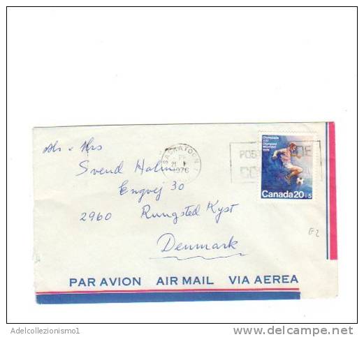 69678)lettera Aerea Canadese Con Un Valore + Annullo - Poste Aérienne