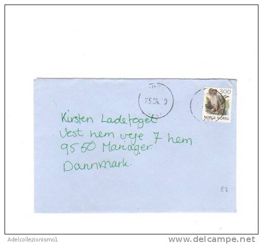 69681)lettera Norveggese Con Un Valore + Annullo - Oblitérés