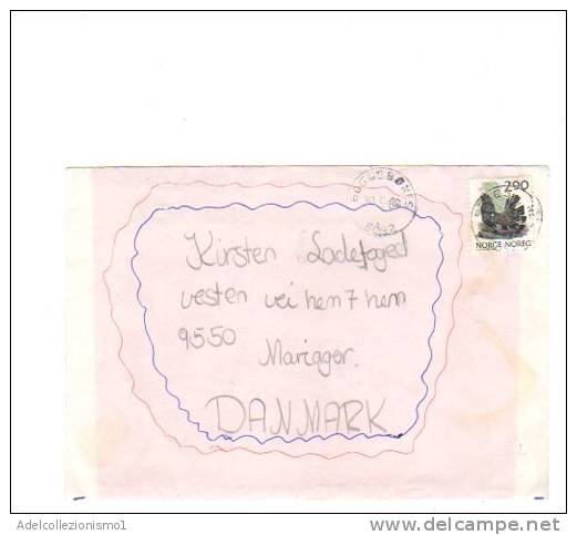 69686)lettera Norveggese Con Un Valore + Annullo - Oblitérés