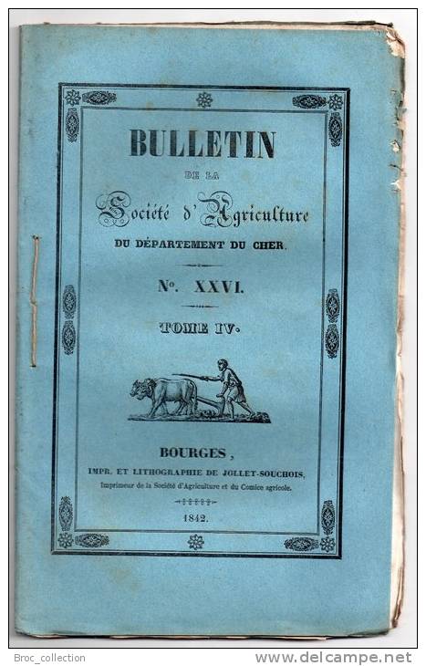 Bulletin De La Société D´Agriculture Du Département Du Cher N° XXVI, 1842, Amélioration De La Race Ovine - Centre - Val De Loire