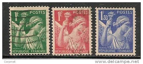 FRANCE - 1939-41  Type Iris -  Yvert # 432/4 - USED - 1939-44 Iris