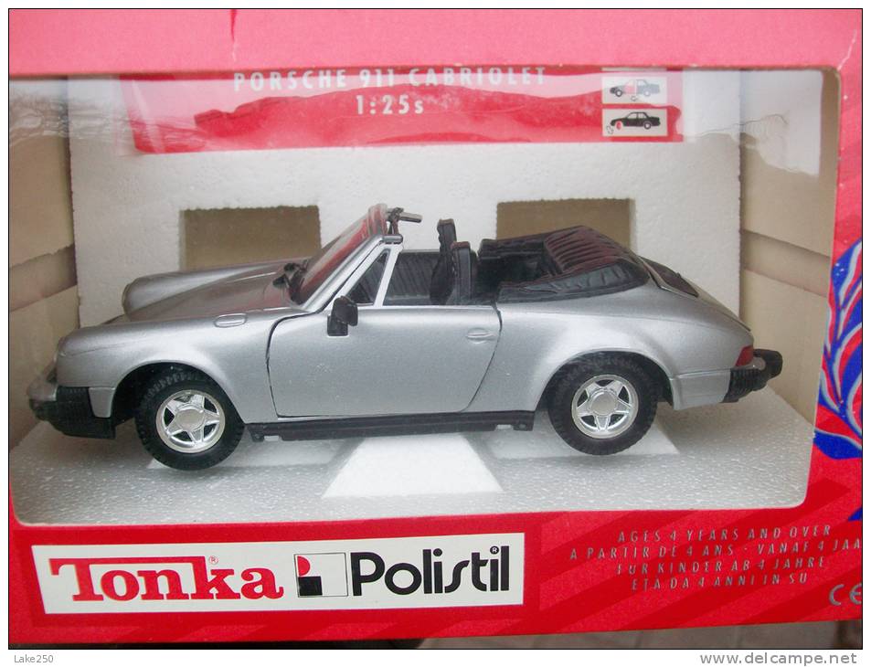 POLISTIL - PORSCHE 911 CABRIOLET /SPIDER   AVEC SA  BOITE   Scala 1/25 - Polistil