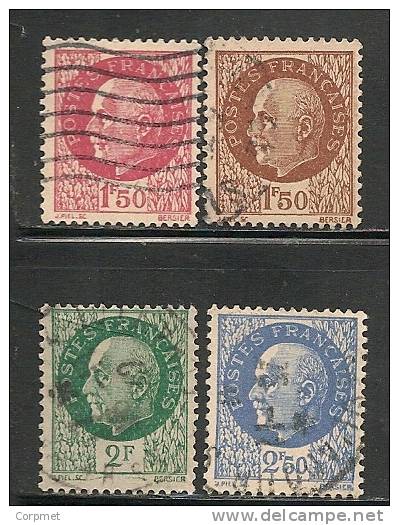 FRANCE - 1940-41  Type Bersier  -  Yvert # 516/8 - 520  - USED - 1941-42 Pétain