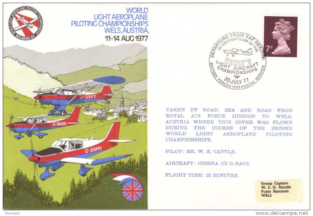 GB - World Light Aeroplane Piloting Championship, Wels, Austria  -  Flown FDC - Avions