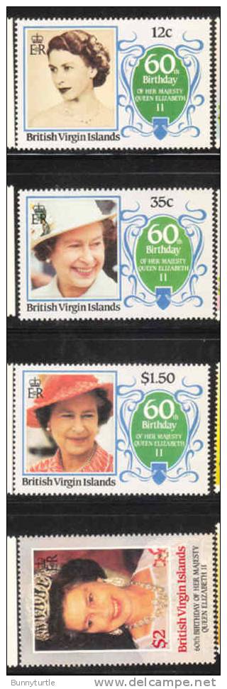 British Virgin Islands 1986 Queen Elizabeth II 60th Birthday MNH - Britse Maagdeneilanden