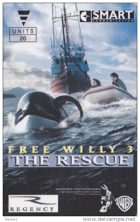 Carte Prepaid Smart Belgique Free Willy 3 The Rescue Used Tirage 5000 EX Rare ! - Cartes GSM, Recharges & Prépayées