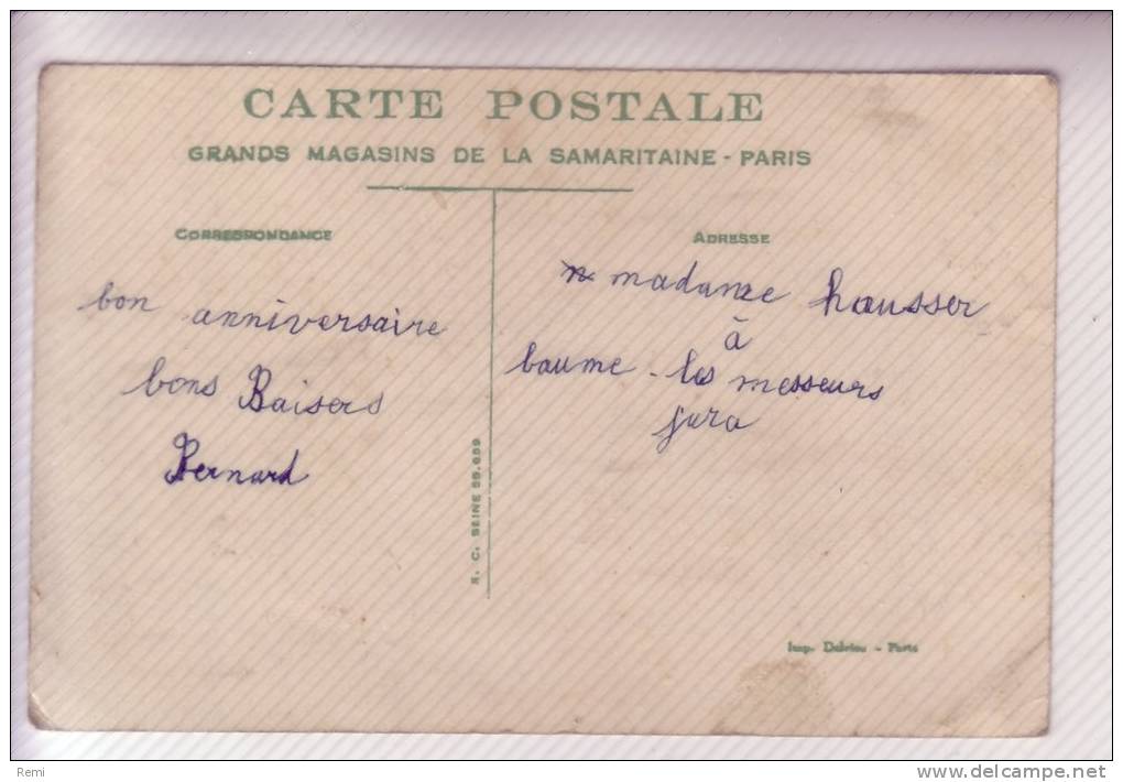 FOOTBALL Illustrateur MALLET Carte Publicitaire Grands Magasins Samaritaine Paris - Mallet, B.