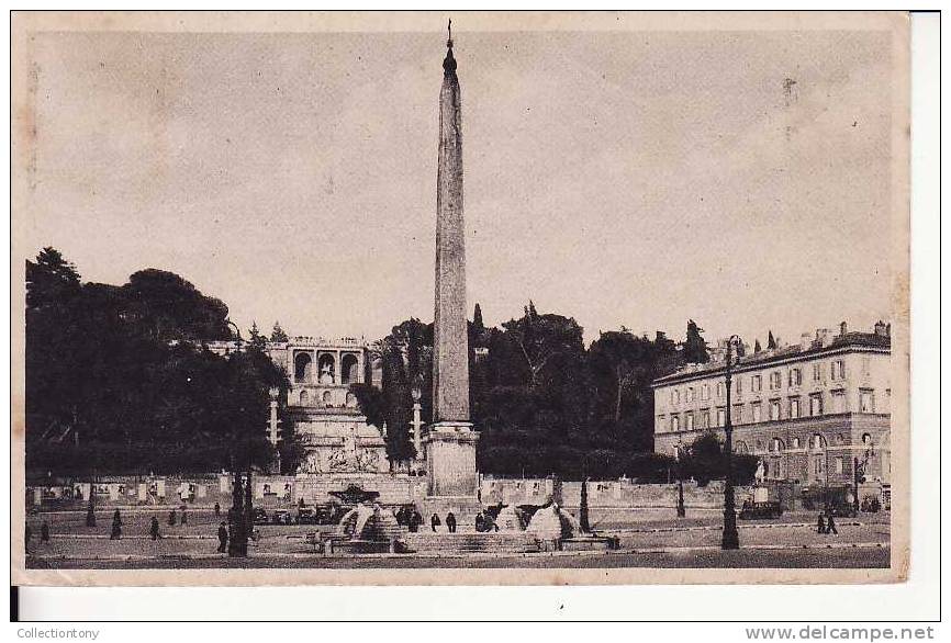 Roma - Piazza Del Popolo - F.P. -  Viaggiata 1936 Annullo A Targhetta - Piazze