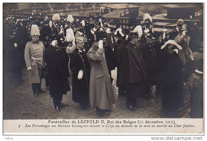 - BELGIQUE - BRUXELLES - Funérailles De Léopold II , Roi Des Belges 22 Décembre 1909 - - Fêtes, événements