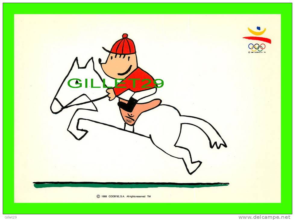 SPORTS, ÉQUESTRES - OLYMPIQUE BARCELONE, 1992 - HIPICA - EQUESTRIAN SPORTS - MONTSENY, 1989 - DIMENSION 17X13 Cm - - Giochi Olimpici