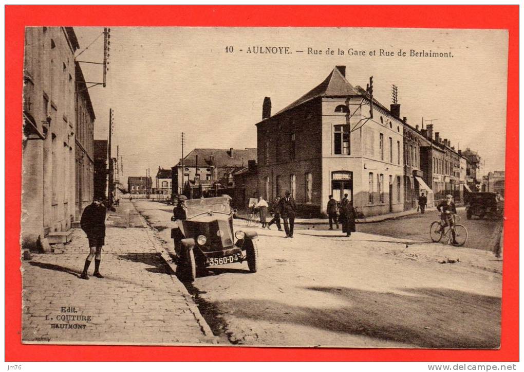 AULNOYE - Rue De La Gare Et Rue De Berlaimont. (belle Animation) - Aulnoye