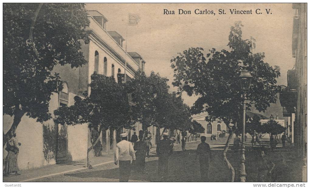 ( CPA AFRIQUE )  CAP-VERT  /  Rua Don Carlos, St. Vincent C. V.  - - Cap Verde