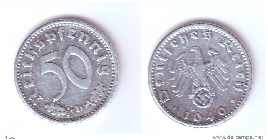 Germany 50 Reichspfennig 1940 D - 50 Reichspfennig