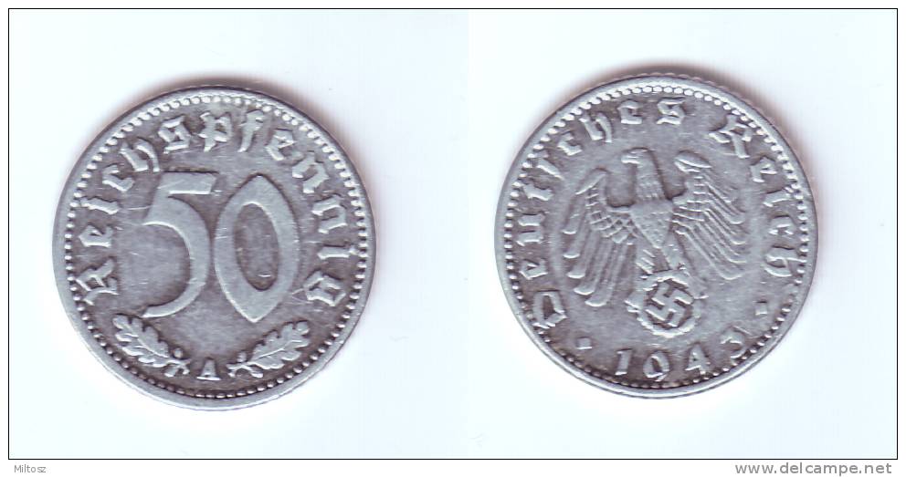 Germany 50 Reichspfennig 1943 A - 50 Reichspfennig