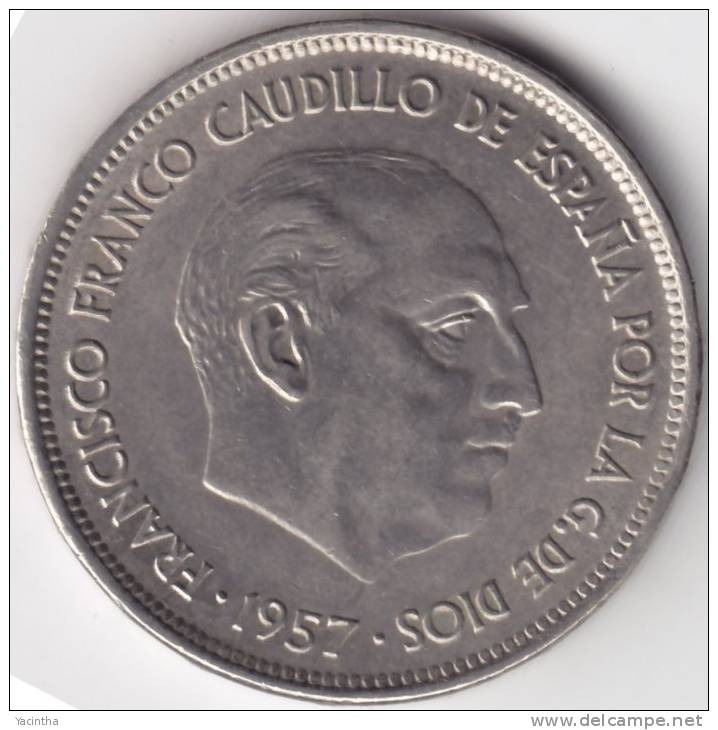 @Y@   SPANJE   25  Peseta   1957    UNC  (C494) - 25 Pesetas