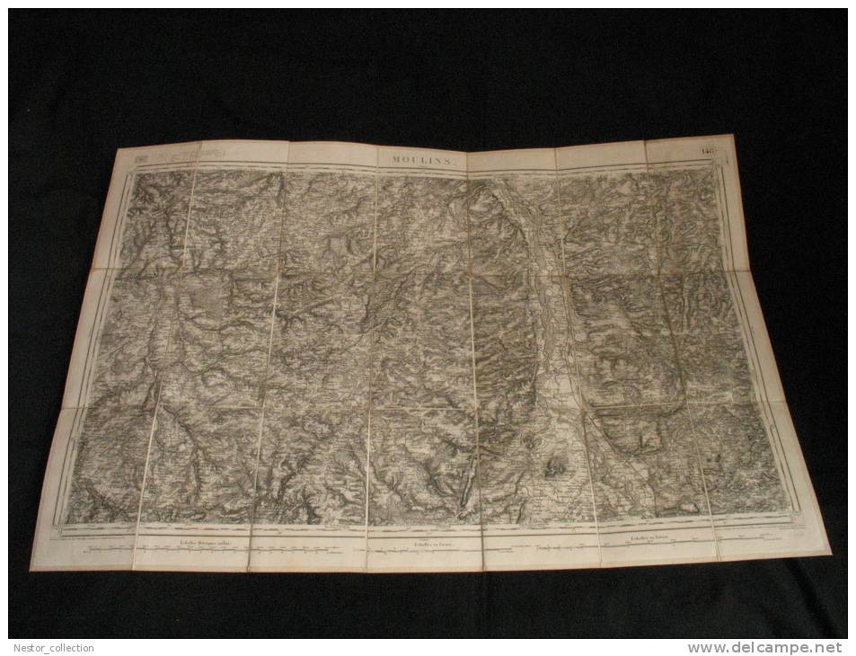 Carte Moulin Etat Major Publication 1848 Dépôt Guerre Librairie Militaire Dumaine 11 Images - Topographical Maps