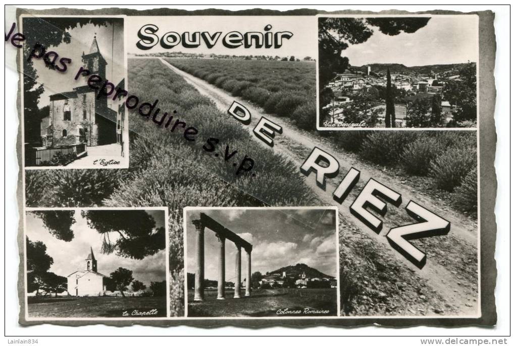 - 32 - Souvenir RIEZ  La Romaine, 5 Vues, Petit Format, Glacée , écrite, Très Bon état, Scans - Barcelonnette