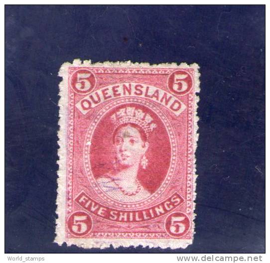 QUEENSLAND 1882 O PAPIER MINCE - Usados