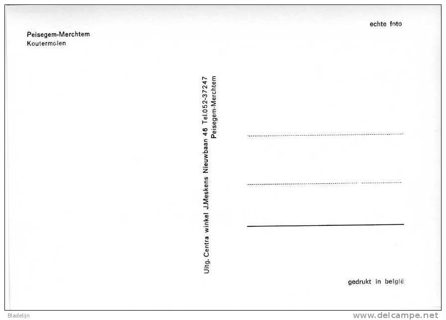 PEIZEGEM Bij Merchtem (Brabant) - Molen/moulin - De Romp Van De Koutermolen (omstreeks 1960-1970) - Merchtem